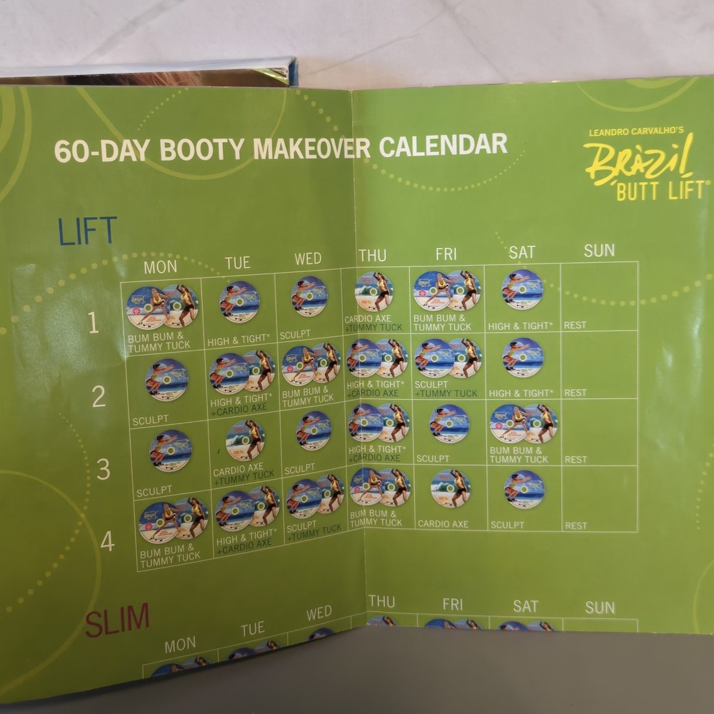Brazil Butt Lift beachbody Bodi workout DVD set Meal Plan, Calendar,‎ Slimdown - Picture 12 of 12